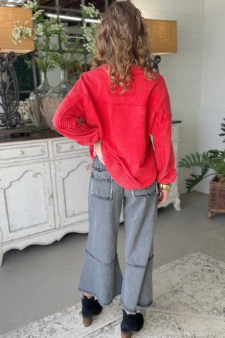 Clara Red Sweatshirt J Her