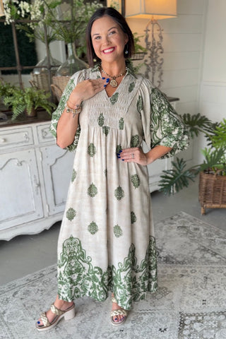 Jennings Long Dress Sage by Umgee