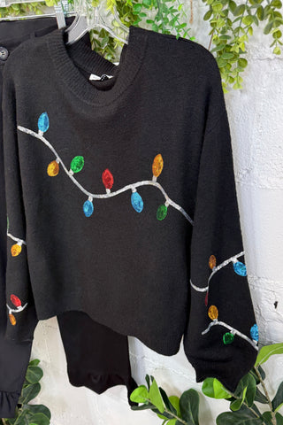 Light Me Up Sweater Black Sweater Staccato