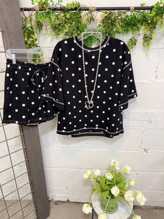 Pongo Short Set Black Short Set Sewn + Seen