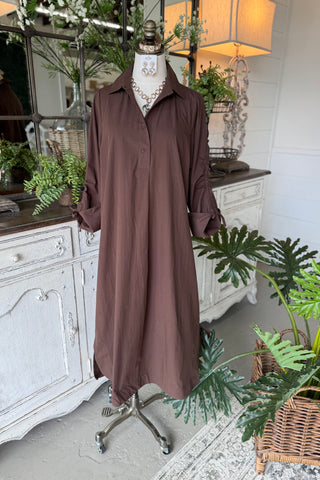 Patti Long Dress Brown by Umgee Dresses Umgee