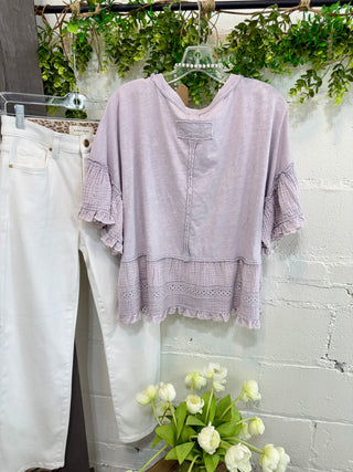 Honesty Top Lavender Shirts & Tops Easel