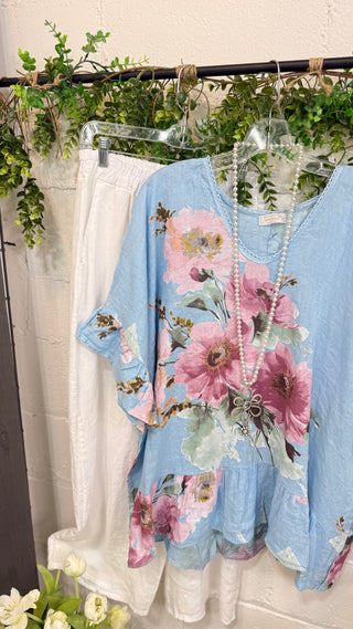Beautiful Floral City Baby Blue Prospero