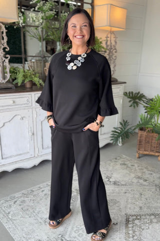 Easy Going Pants Black by Umgee Pants Umgee