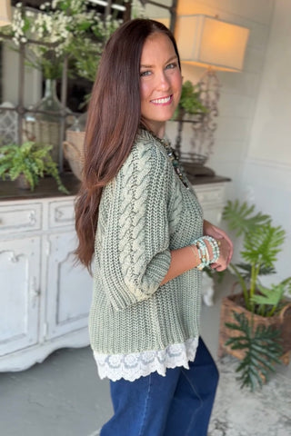 Trinka Sweater Juniper by Easel