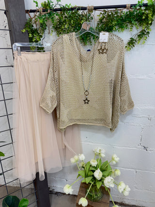 Lisa Sweater Gold Sweater Tempo Paris