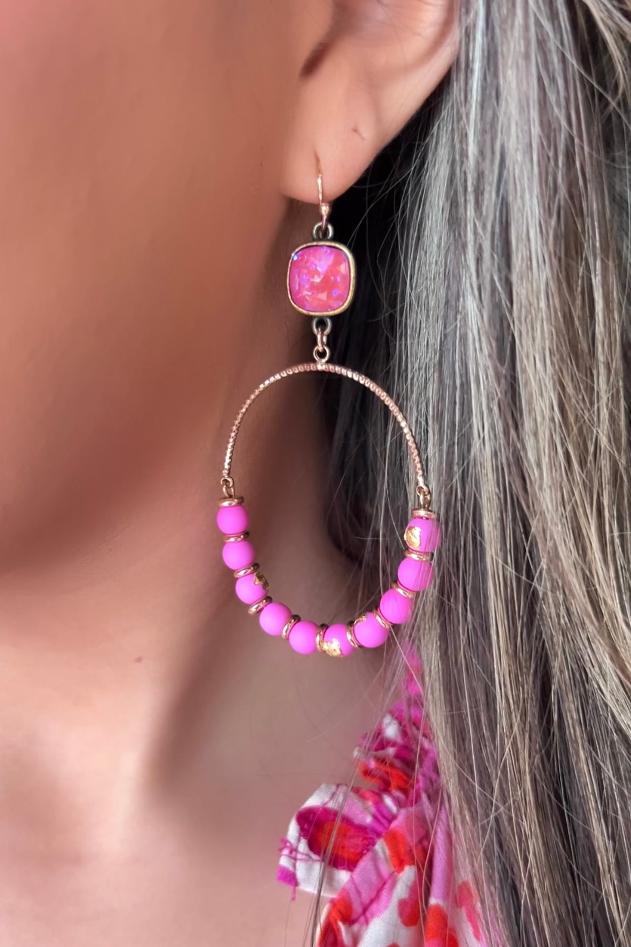 Reese Earrings  Pink Panache   