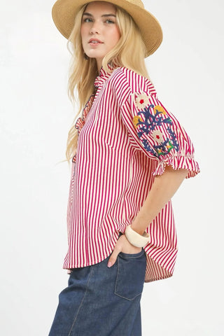 Gibson Top Raspberry by Umgee needs pics Shirts & Tops Umgee