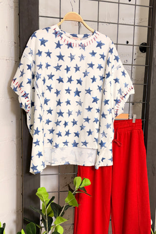 Starboard Top Navy by Peach Love Shirts & Tops Peach Love