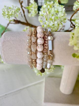 Posh Pillar Bracelet Gold Necklaces Pink Panache