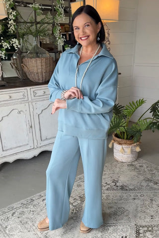 Abby Scuba Set Blue Grey