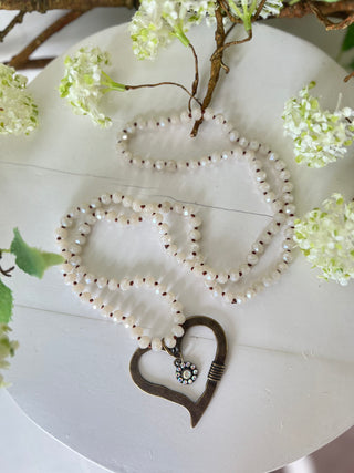 Heart's Desire Necklace Bronze/Ivory Bead Necklaces BFF