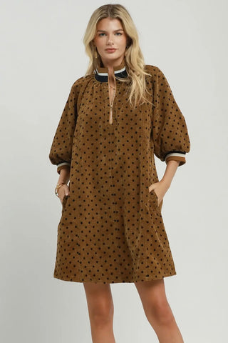 Barnes Dress Camel by Umgee
