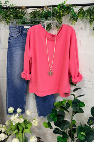 Beach Party Top Pink Berry Shirts & Tops Tres Bien