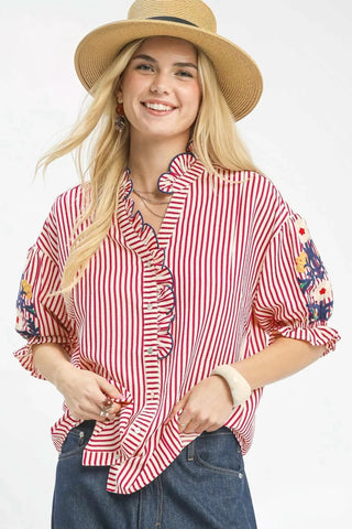 Gibson Top Raspberry by Umgee needs pics Shirts & Tops Umgee