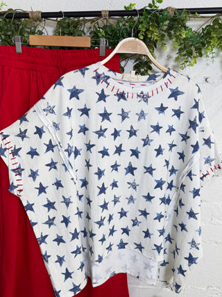Starboard Top Navy by Peach Love Shirts & Tops Peach Love