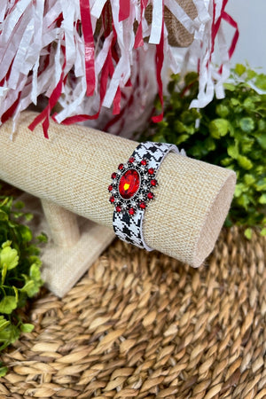 Crimson And Bling Bracelet