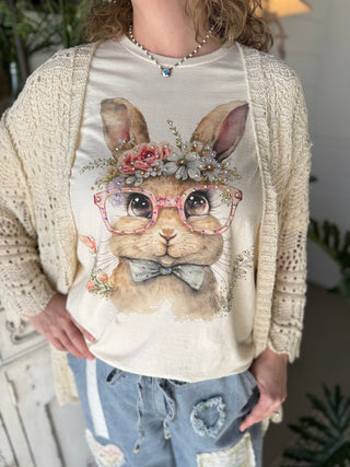 Snazzy Bunny Tee Ivory