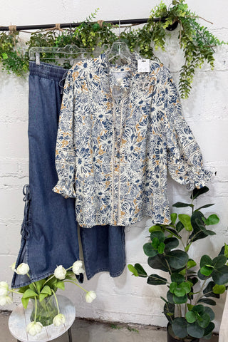 Side Shuffle Pants Denim Pants Sage & Fig