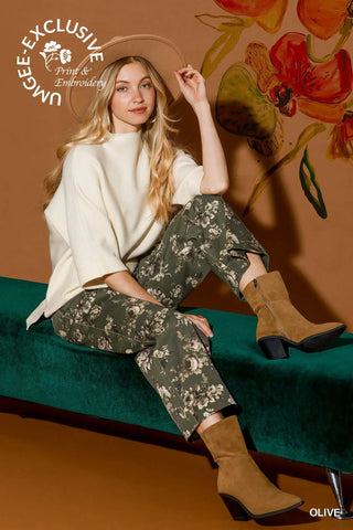 Jaylon Pants Olive by Umgee Pants Umgee
