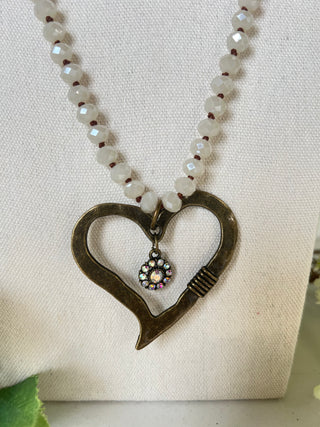 Heart's Desire Necklace Bronze/Ivory Bead Necklaces BFF