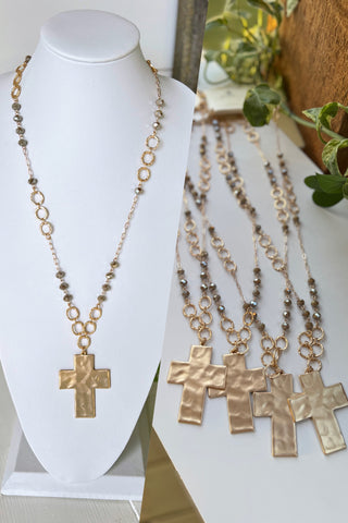 Real Love Necklace Taupe Necklaces SM Style