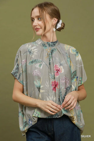 Ricki Top Silver by Umgee Shirts & Tops Umgee