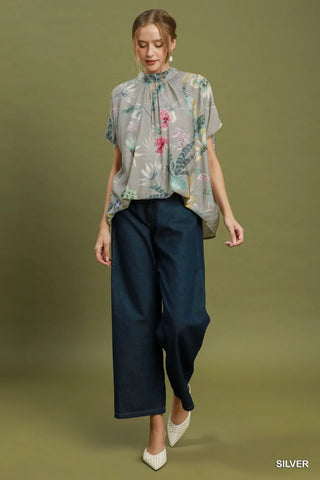 Ricki Top Silver by Umgee Shirts & Tops Umgee