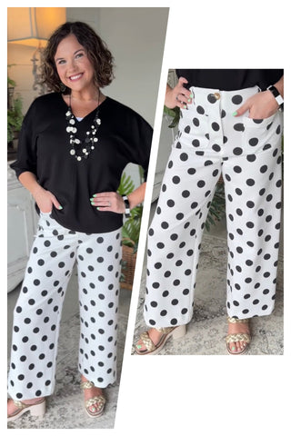 On Point Pants White Black Pants Oddi