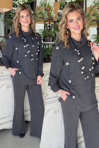 Lavish Pant Set Black Top & Pant Set Dear Scarlett