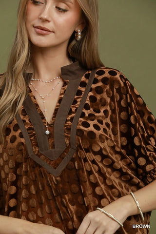 Manhattan Top Brown by Umgee Shirts & Tops Umgee