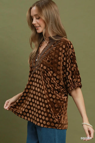 Manhattan Top Brown by Umgee Shirts & Tops Umgee
