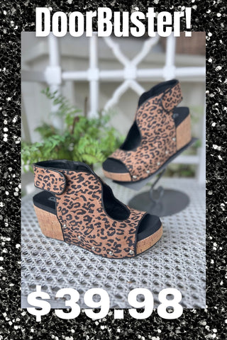 Frisky Leopard Wedges by Corky's