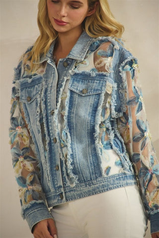 Blossom Grove Jacket Denim Jacket Veveret