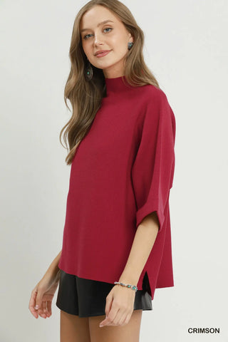 Fowler Sweater Crimson by Umgee Sweater Umgee