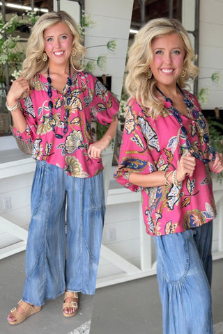 Bethany Pink by Umgee Shirts & Tops Umgee