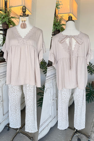 East Coast Top Beige Shirts & Tops Miss Carla