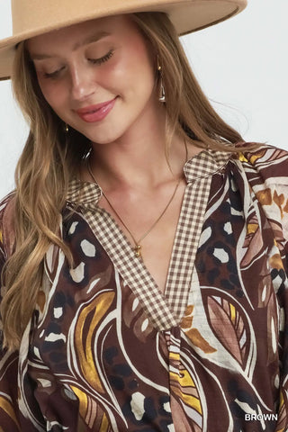 Alina Long Dress Brown by Umgee Dresses Umgee