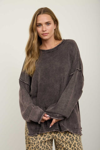 Mia Sweater Dk Brown