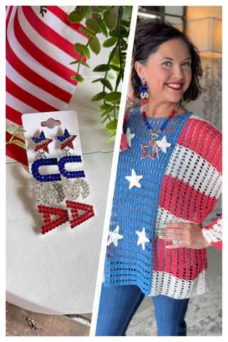 USA Sparkle Earrings