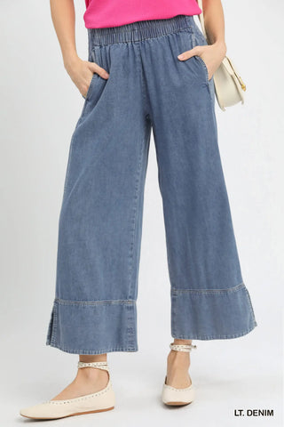 Piper Pants Lt Denim by Umgee Pants Umgee