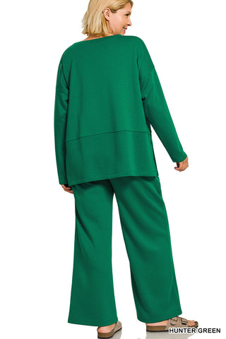 Next Level Pant Set Hunter Green Top & Pant Set Zenana