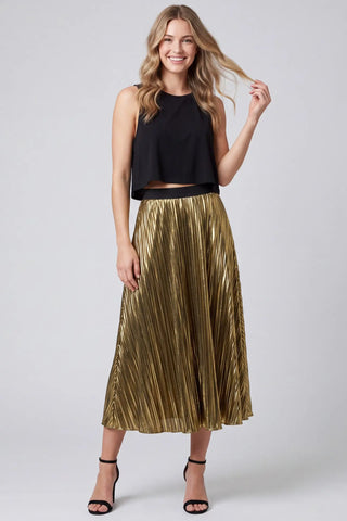 Revel Skirt Metallic Gold