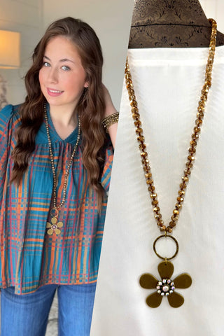 Full Bloom Necklace Bronze BFF