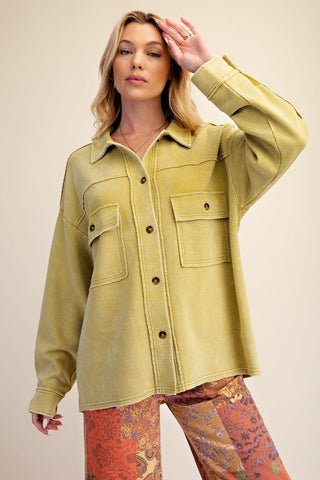 Wheeler Shacket Green Tea by Easel