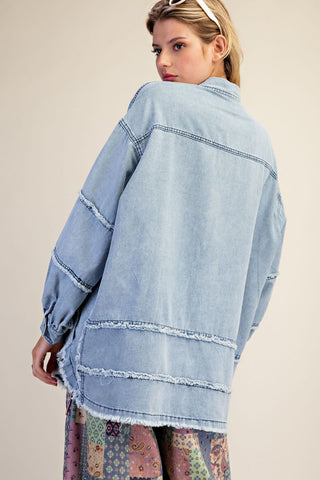 Walker Shacket Lt Denim by Easel
