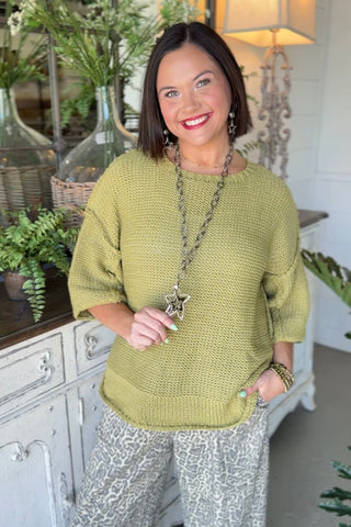 Clancy Sweater Seafoam by Easel