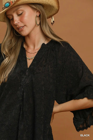 Murphy Top Black by Umgee Shirts & Tops Umgee