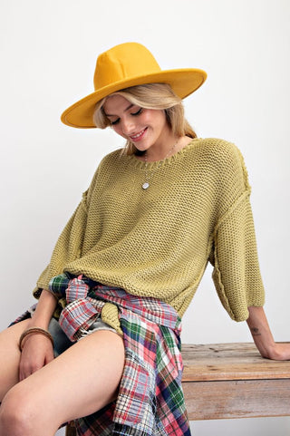 Clancy Sweater Green Tea by Easel Sweater Easel