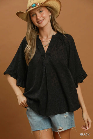 Murphy Top Black by Umgee Shirts & Tops Umgee